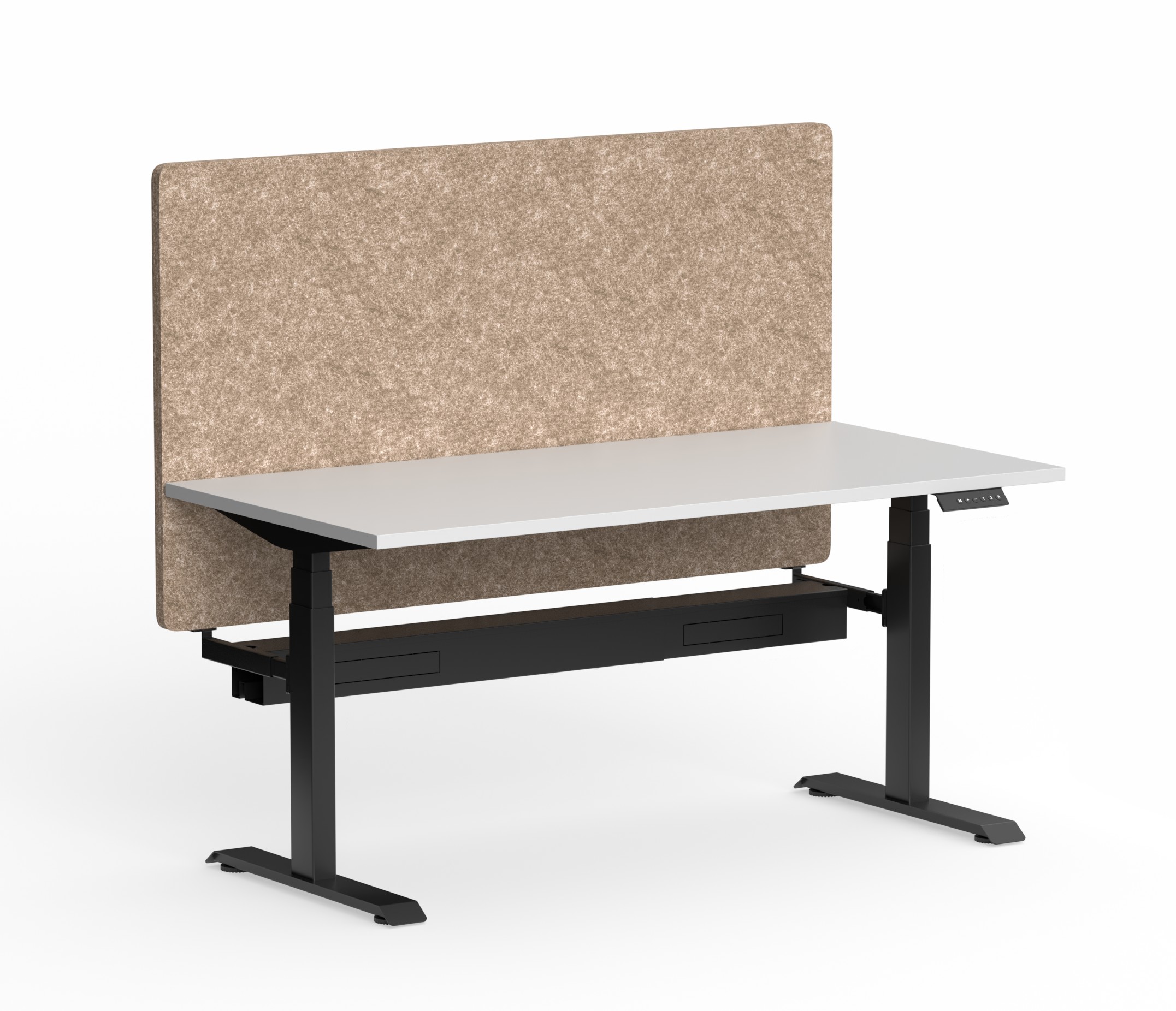 Klass Sit to Stand Single sided workstation - with 30mm Acoustiq Screen